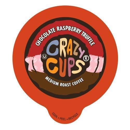 Crazy Cups Flavored Coffee, for the Keurig K Cups Coffee 2.0 Brewers, Chocolate Raspberry Truffle, 22 Count