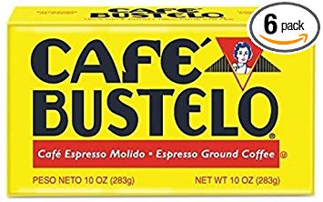 Cafe Bustelo Espresso Coffee, Pack of 6 (10 Ounce Bricks)
