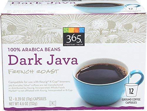 365 Everyday Value, Dark Java French Roast Coffee Capsules, 4.6 oz, 12 ct