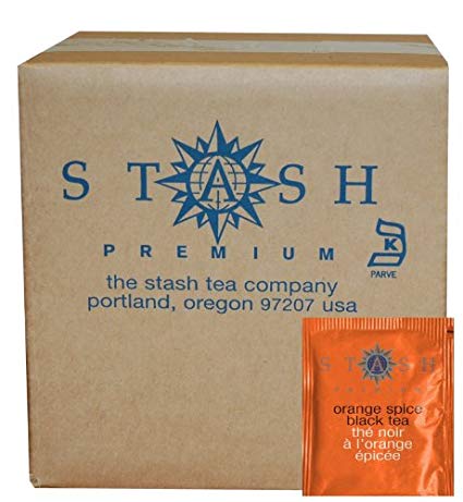 Stash Tea Orange Spice Black Tea 100 Count Box of Tea Bags in Foil (packaging may vary) Individual Black Tea Bags for Use in Teapots Mugs or Cups, Brew Hot Tea or Iced Tea