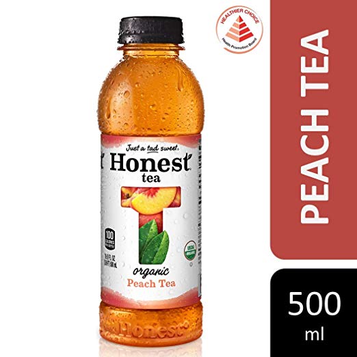 Honest Tea Organic Fair Trade Peach Tea Gluten Free, 16.9 fl oz