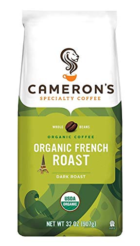 Cameron's Coffee Roasted Whole Bean Coffee, Organic French Roast, 32 Ounce