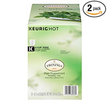 Twinings of London Pure Peppermint Tea K-Cups for Keurig, 24 Count (Pack of 2)