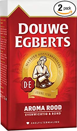 Douwe Egberts Aroma Rood Ground Coffee, 17.6-Ounce, 500 gm (Pack of 2)