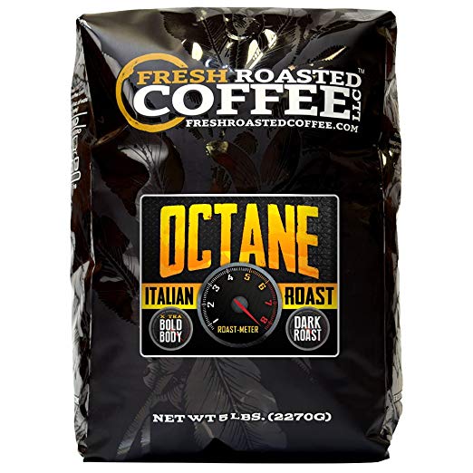 Octane Coffee, Artisan Blend, Whole Bean Bag, Fresh Roasted Coffee LLC. (5 LB.)