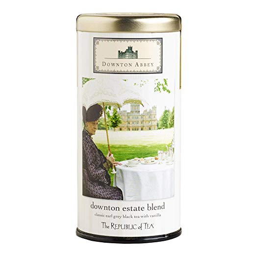 Downtown Abbey Black Earl Tea Bags - Caffeinated with Vanilla Flavor | for Hot or Iced Tea, Drink Plain or Sweetened with Honey or Sugar | Limited Edition Tin Tea Can | 36 Tea Bags | by World Market