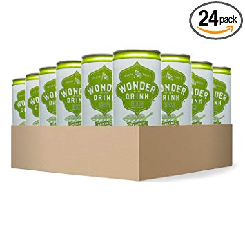 Wonder Drink Kombucha, Organic Asian Pear and Ginger Sparkling Fermented Tea, 8.4oz Can (Pack of 24) - Packaging May Vary