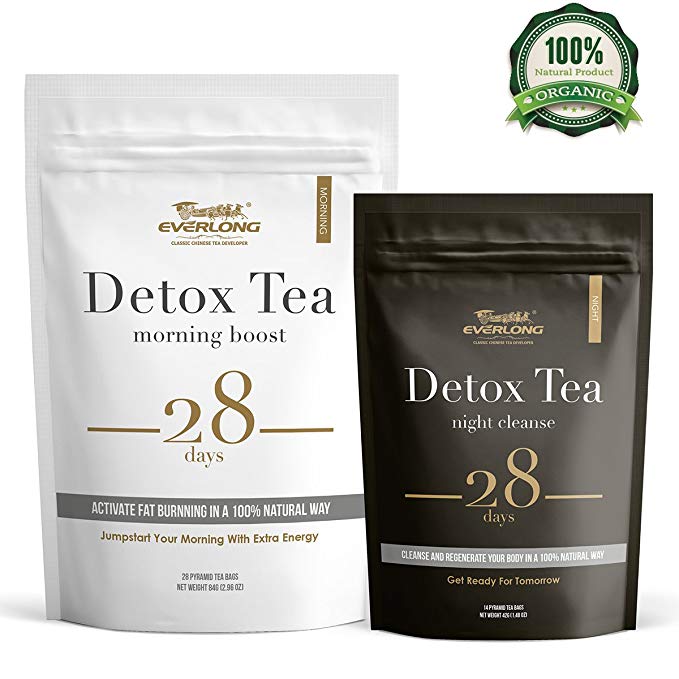 Detox Tea 28 Day Ultimate Teatox - Burn Fat and Boost Your Energy, Colon Cleanse and Flat Belly, Restore Your Body Natural Balance and Accelerate Weigh Loss - Easy Brewing and Taste Delicious
