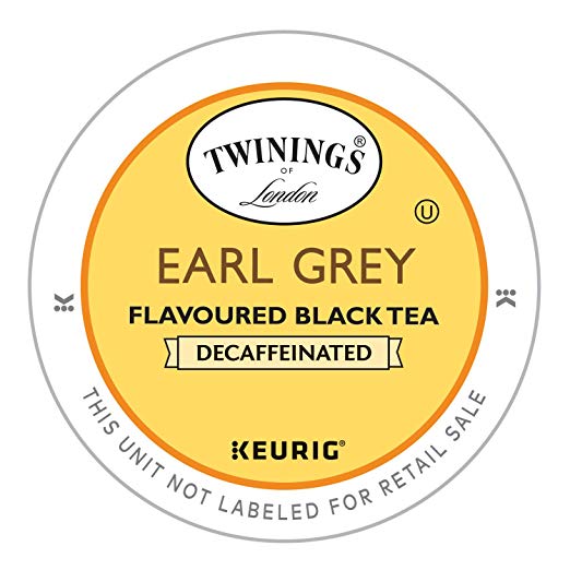 Twinings of London Decaffeinated Earl Grey Tea K-Cups for Keurig, 24 Count