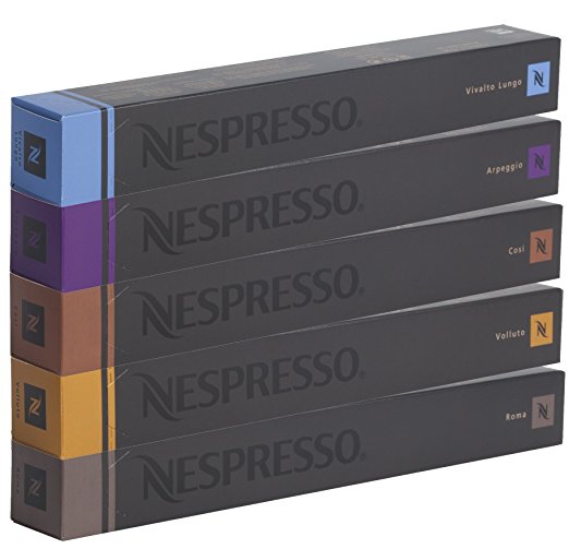 50 Nespresso OriginalLine (10 x VOLLUTO, 10 x ROMA, 10 x COSI, 10 x VIVALTO LUNGO, 10 x ARPEGGIO) - ''NOT compatible with Vertuoline''