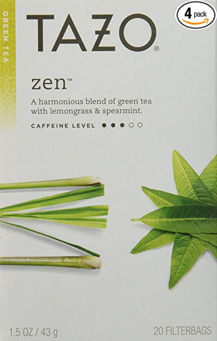 Tazo Zen Filterbag Tea,20 Count (Pack of 4)