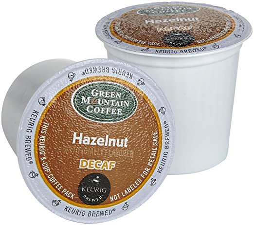 Green Mountain Coffee Hazelnut Decaf K-Cups for Keurig Brewers - 18 K-Cups