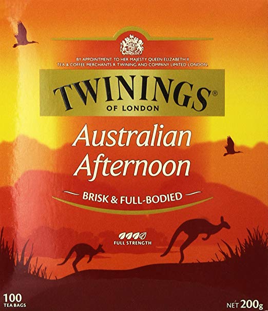 Twinings of London Australian Afternoon Tea - 100 Tea Bags - Full Bodied Black Tea Designed for Australia