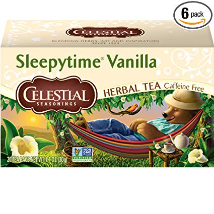 Celestial Seasonings Herbal Tea, Sleepytime Vanilla, 20 Count (Pack of 6) - Packaging May vary(