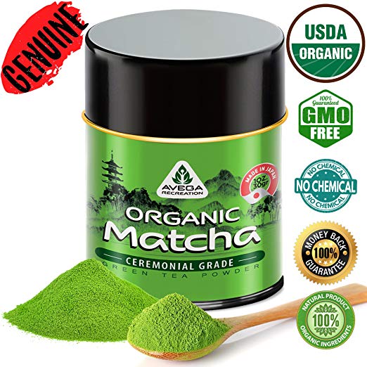 Matcha Green Tea Powder - [USDA Organic] Japanese Ceremonial Grade - Best Antioxidant 100% Pure [30g - 1oz] Original Powerful Energy Booster Distinctly Top Superfood Uji Imported Great hot N cold Brew