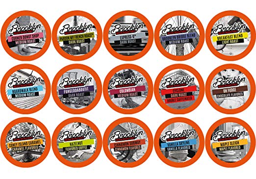 Brooklyn Beans Assorted Variety Pack Single-Cup Coffee for Keurig K-Cup Brewers, 40 Count