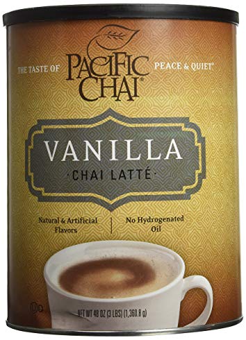 Pacific Chai Vanilla Instant Powdered Chai mix, 48oz canister