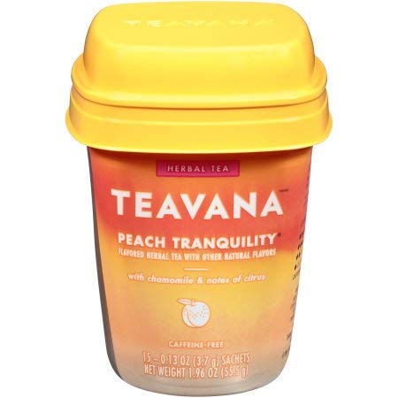 Teavana Peach Tranquility Herbal Tea, 15 Tea Bags, 1.96oz, pack of 1