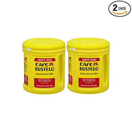 Cafe Bustelo Espresso Ground Coffee Party Size,36oz (2 PACK)
