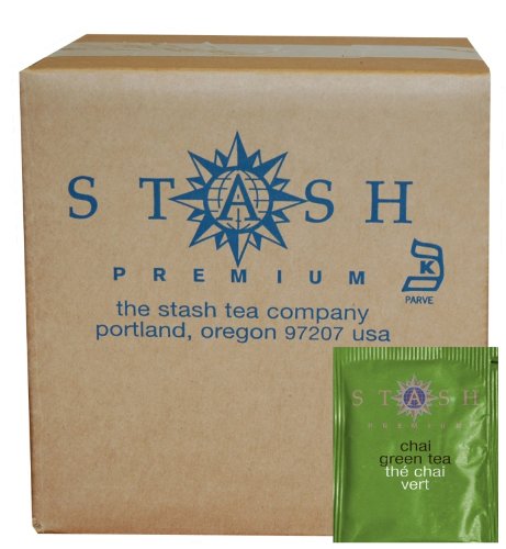 Stash Tea Green Chai Tea 100 Count Tea Bags in Foil (packaging may vary) Individual Spiced Green Tea Bags for Use in Teapots Mugs or Teacups, Brew Hot Tea or Iced Tea, Add Milk for Chai Latte