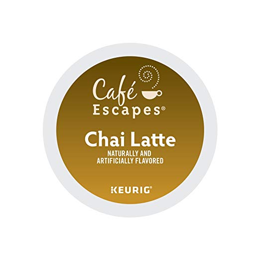 Café Escapes Chai Latte, Single Serve Coffee K-Cup Pod, Flavored Coffee, 72