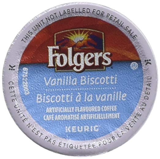 Folgers Vanilla Biscotti (4 Boxes of 24 K-Cups)