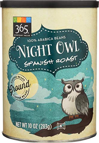 365 Everyday Value, Night Owl Spanish Roast Ground Coffee - Canister, 10 oz