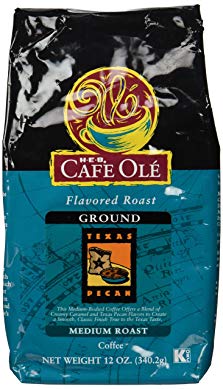 Cafe Ole Flavored Roast Texas Pecan Ground Coffee 12 Oz. (Pack of 3)