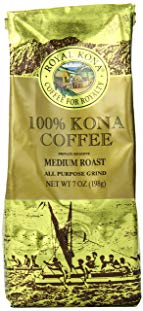 Royal Kona Ground Coffee, 100% Kona Private Reserve, Medium Roast, 0.44 Pound